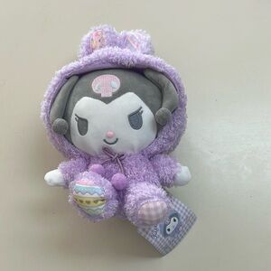 NWT Sanrio Smiles Kuromi Plush 2022 Easter Rabbit Ear Hoodie 9” My Melody